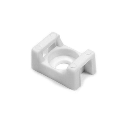 2-Way Cable Tie Mounting Base, 0.31", White