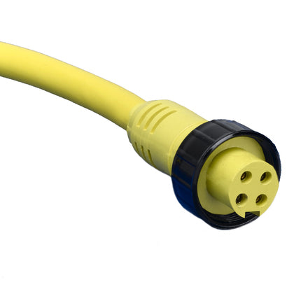 Cordset, 4P, Mini-Change, Female, 10A, 600V AC/DC, Yellow, 12'