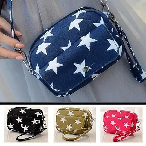 Multi Starrer Movie Night Wristlet And Cross Body Bag