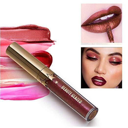 Beauty Glazed 6 colors Matte Lipstick Lip Kit Gloss Long Lasting Lip Stick Cosmetics 6 Mini set Birthday Edition - NORTH FIRST PLUS, LLC