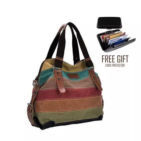Viva Voyage Wild Zebra Journey Bag With FREE RFID Wallet