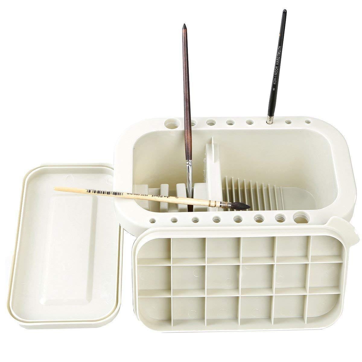 MyLifeUNIT Multifunction Paint Brush Basin with Brush Holder and Palette - NORTH FIRST PLUS, LLC