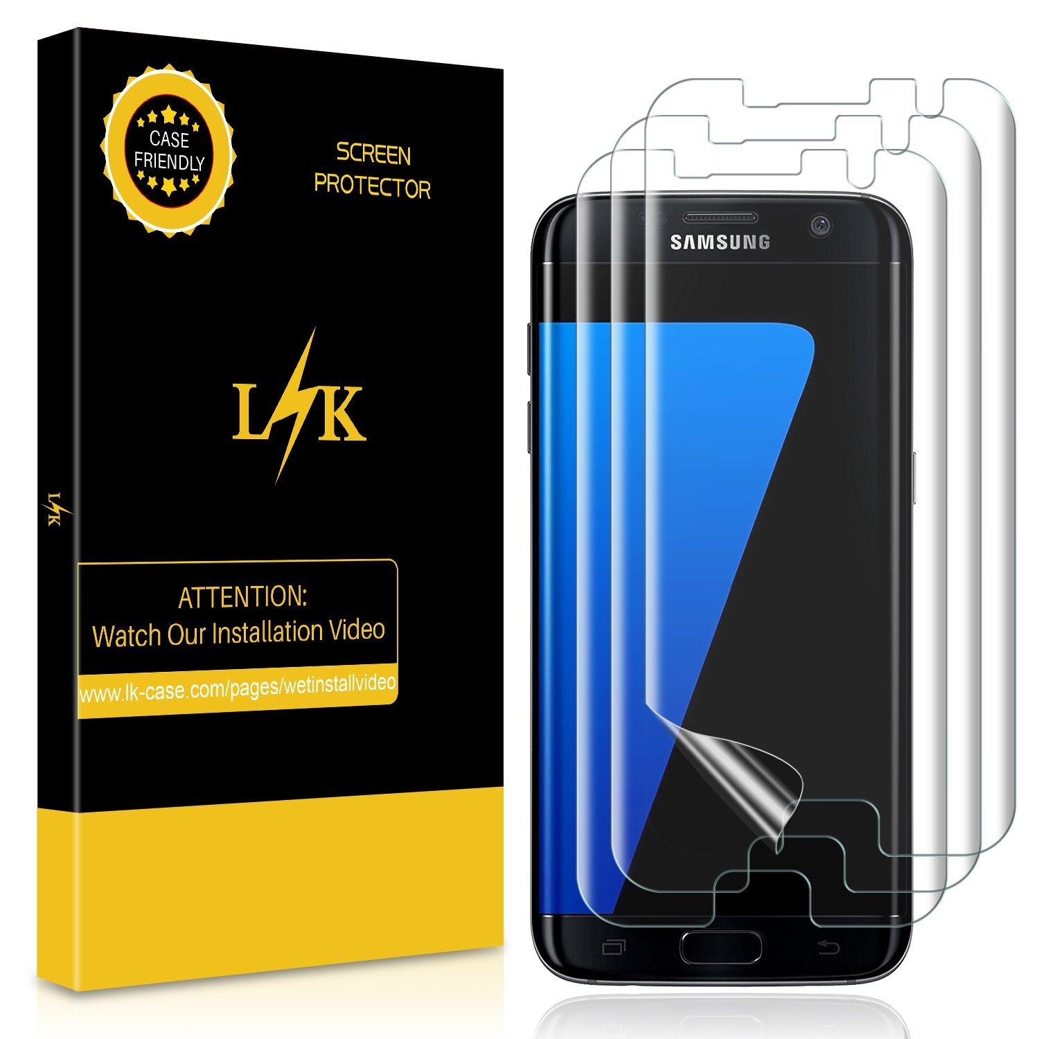 LK 3 Pack Screen Protector for Samsung Galaxy S7 Edge - NORTH FIRST PLUS, LLC