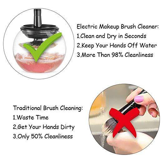 Makeup Brush Cleaner, Voluex Rechargeable Electric Makeup Brush Cleaner and Dryer Machine with USB Charging Station, Clean and Dry All Sizes Makeup Brushes in Seconds - NORTH FIRST PLUS, LLC