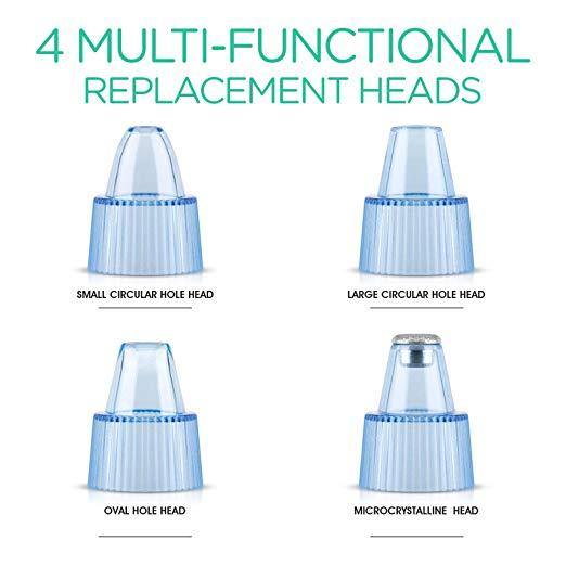 VOYOR Blackhead Remover Vacuum Suction Facial Pore Cleaner Electric Acne Comedone Extractor Kit with 4 Suction Head for Women and Men Black Heads Extraction BR410 - NORTH FIRST PLUS, LLC