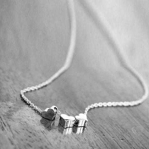 Love Love Love Heart Pendant and Necklace