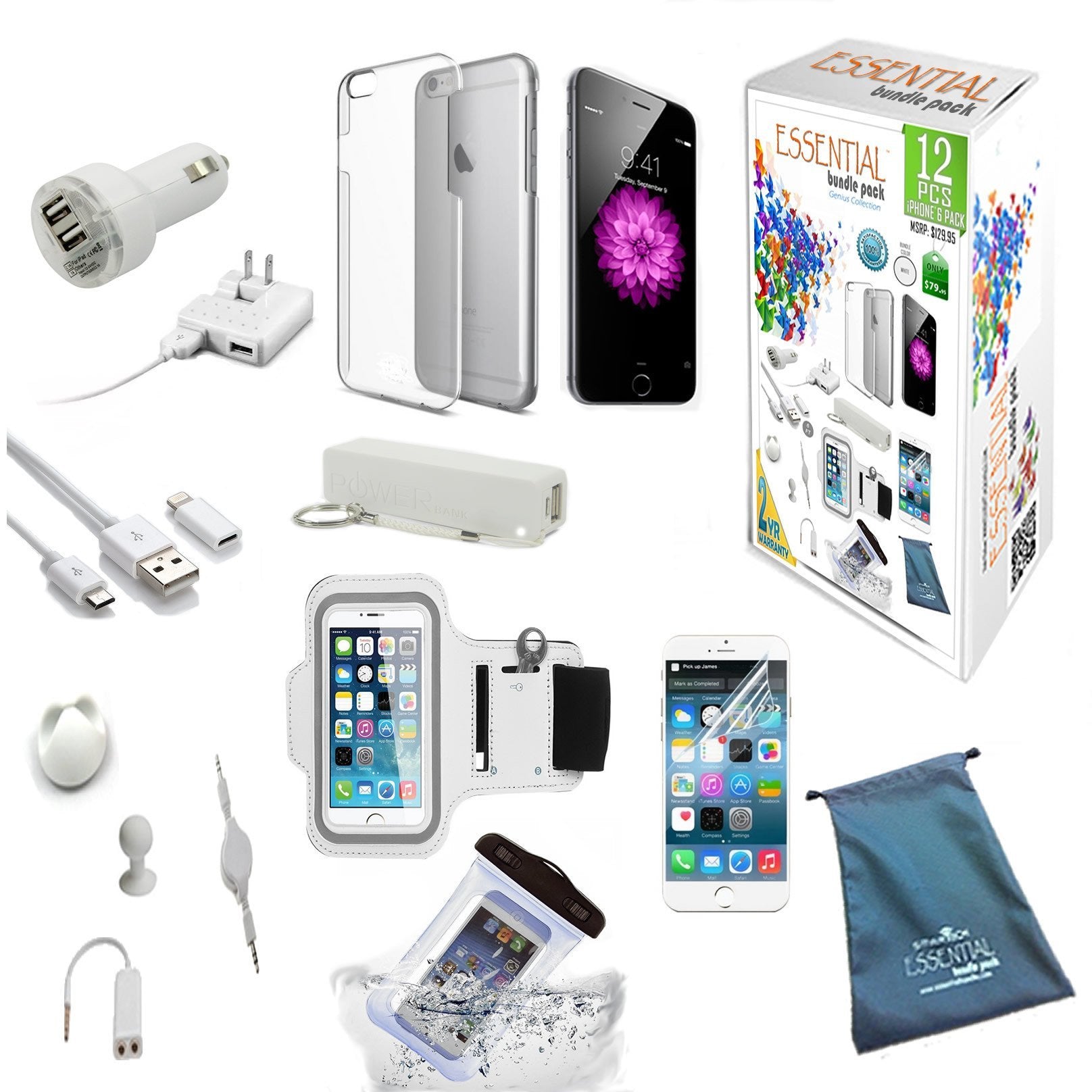 iPhone 6 Genius Collection - 12 pcs of Essential Bundle Pack
