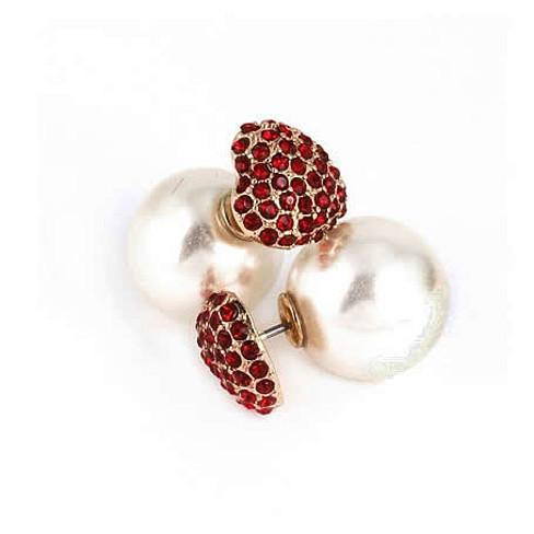Love Nest Hearts And Pearls Swarovski Crystal Earrings