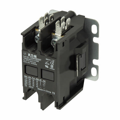 Contactor, Definite Purpose, Compact, 30A, 2P, 24VAC Coil, Open