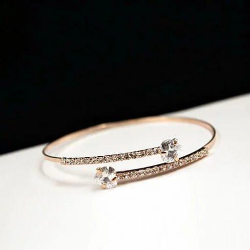 Heart and Soul Diamond Crystal Hearts Bracelet