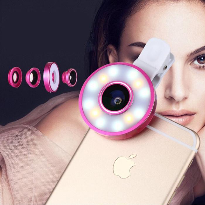 Picture Perfect II Flash Fill LED Light with 3 Clip and Snap Lens