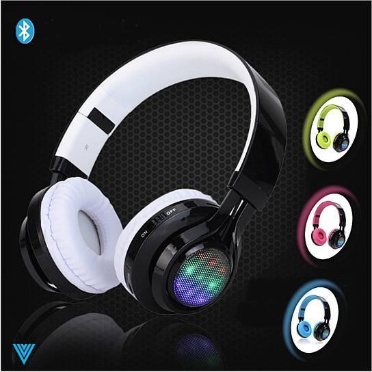 Disco Scene Glow In The Dark LED Bluetooth Headphones