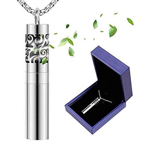 Birthday Gifts for Women, Romanda Diffuser Necklace with Dispenser and Container Stainless Steel Aromatherapy Essential Oil Diffuser Pendant Locket Necklace with 8 Pads Jewelry for Women Men Kids - NORTH FIRST PLUS, LLC