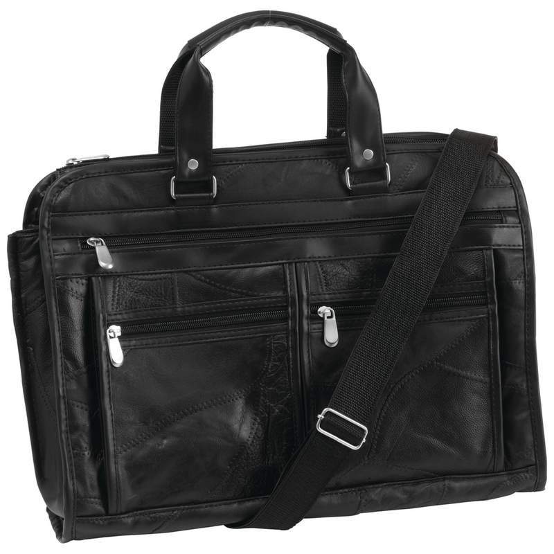 Italian Stone Design Genuine Buffalo Leather Concealed Carry Briefcase