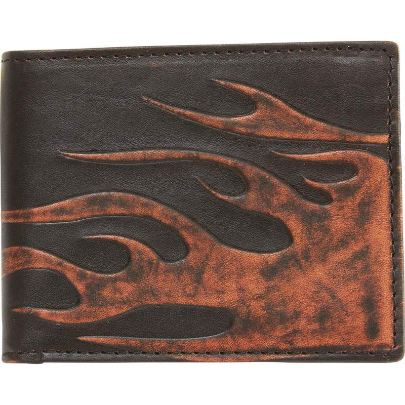 Solid Genuine Leather Biker Wallet