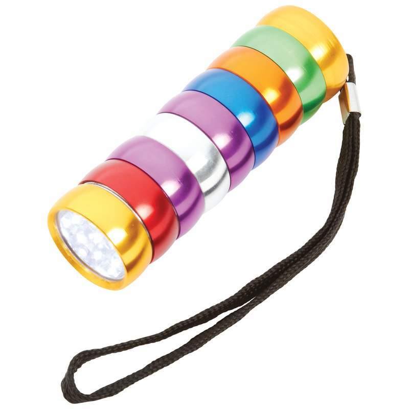9 LED Multi-Colored Flashlight - NORTH FIRST PLUS, LLC