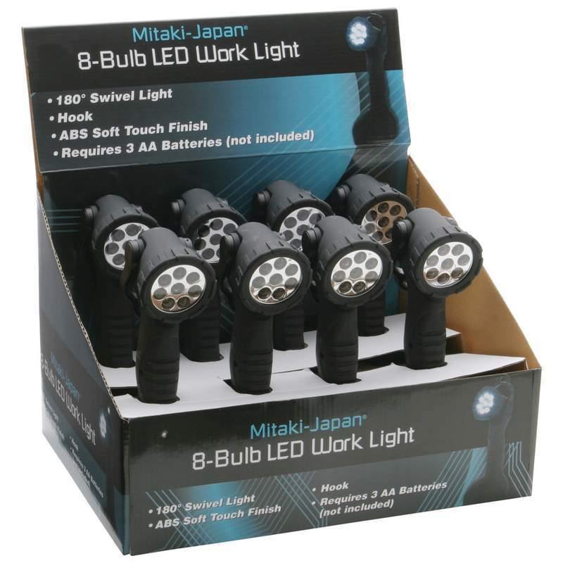 8pc 8-Bulb LED Work Lights in Countertop Display - NORTH FIRST PLUS, LLC
