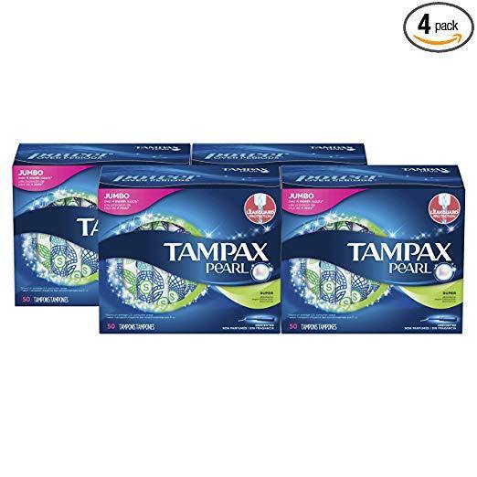 Tampax Pearl Tampons with Plastic Applicator, Super Absorbency - NORTH FIRST PLUS, LLC