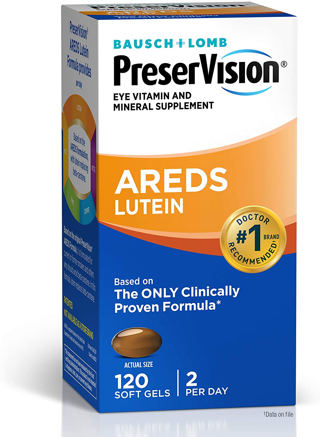 PreserVision® AREDS Lutein Formula Soft Gels, 120 Soft Gels