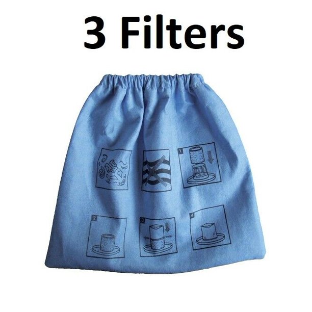 916949 WET/DRY VAC CLOTH FILTER for CRAFTSMAN® Compatible with Shop Vac, 3-Pack