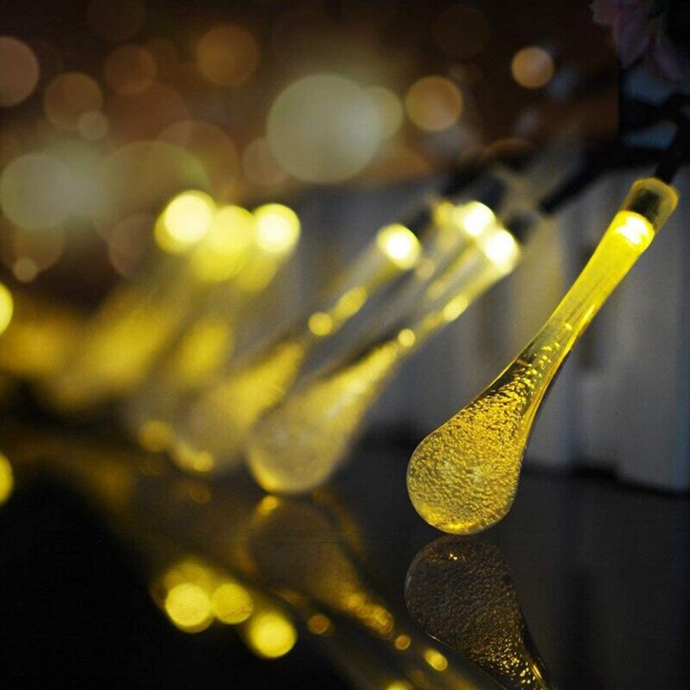 ICICLE Solar Christmas String Lights 20 LED, Warm White