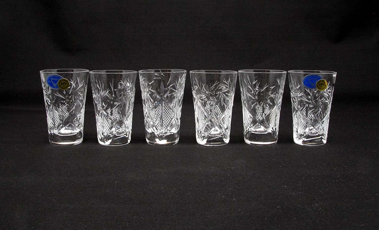 NEMAN Russian Crystal Shot Glasses 35ml, 6-Pack