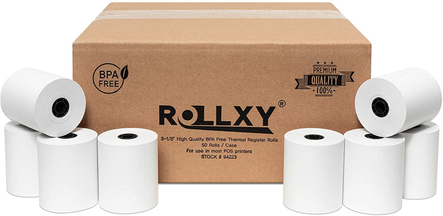 Generic 3 1/8" X 230' THERMAL PAPER (50 ROLLS/CASE) by ROLLXY™