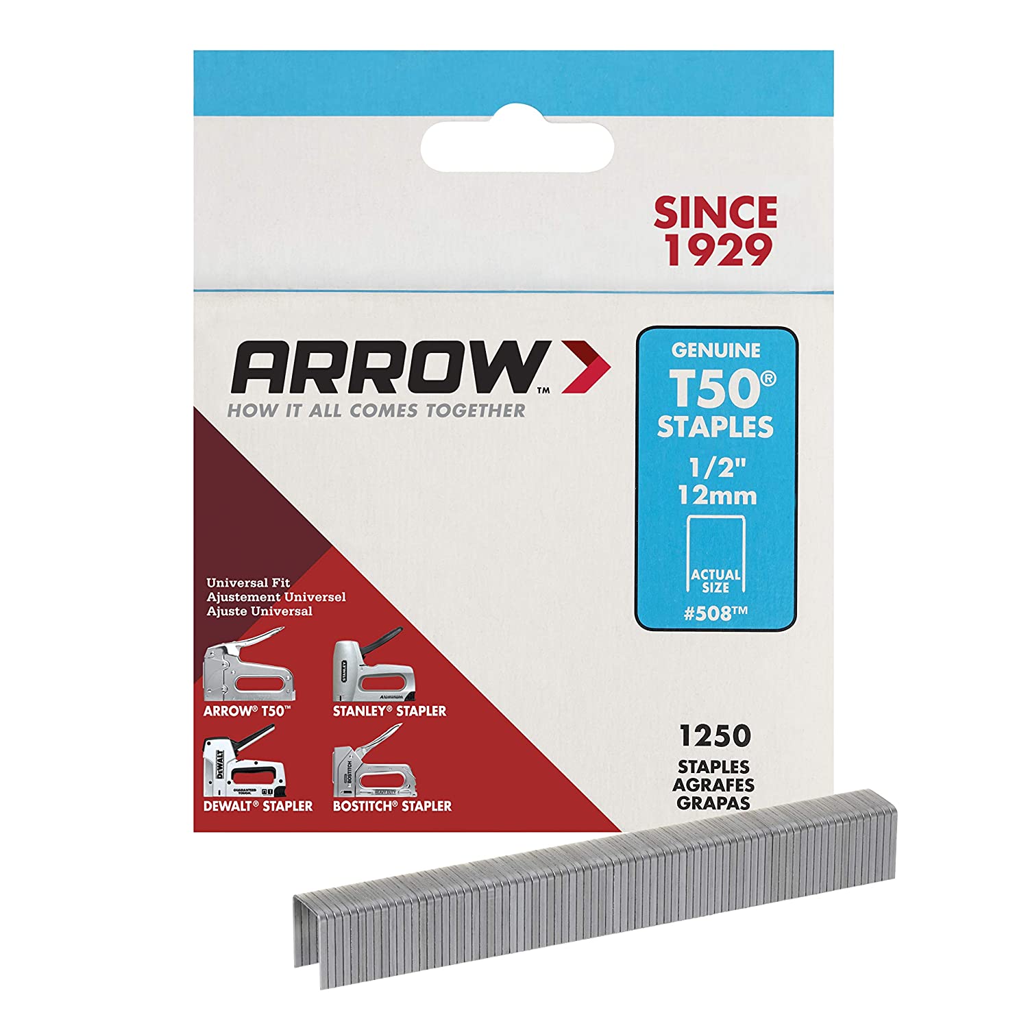 ARROW® T50 GENUINE ARROW STAPLES, STEEL