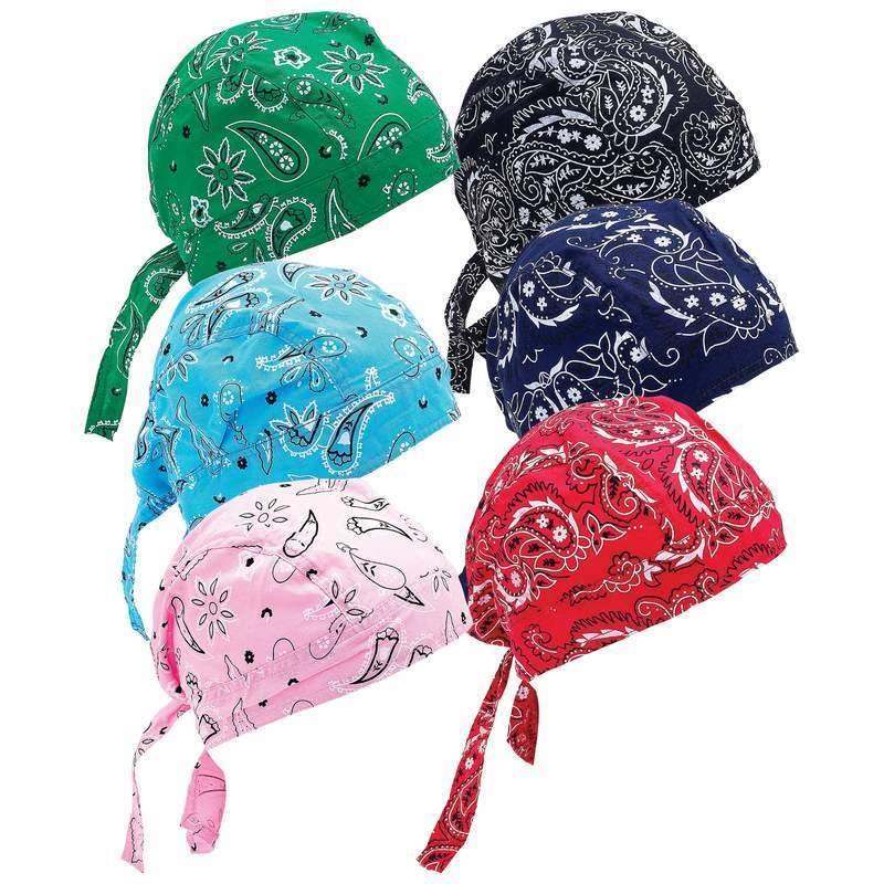 6pc Assorted Paisley Cotton Skull Cap Set - NORTH FIRST PLUS, LLC