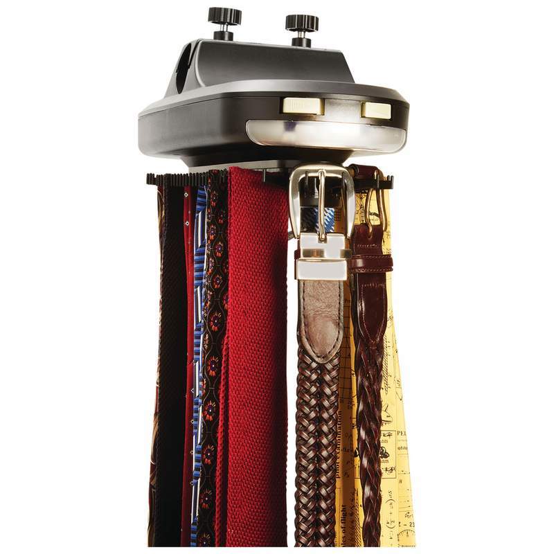 Battery-Operated Rotary Tie/Belt Rack