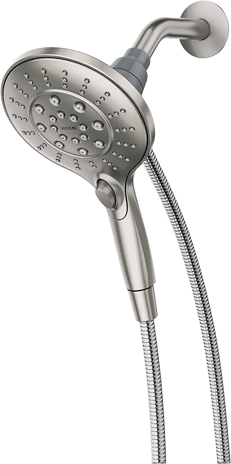 MOEN® 26112SRN Engage Spot Resist Brushed Nickel Six-Function 5 1/2" Diameter Spray Head Handheld Shower