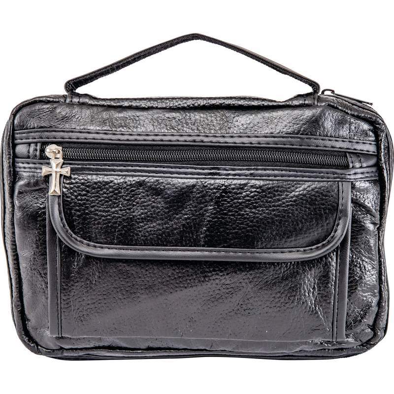 Black Genuine Leather Bible Cover