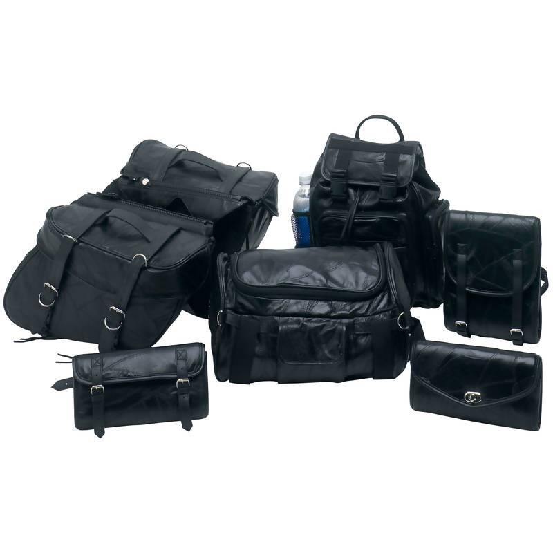 7pc Rock Design Genuine Buffalo Leather Motorcycle Luggage Set - NORTH FIRST PLUS, LLC