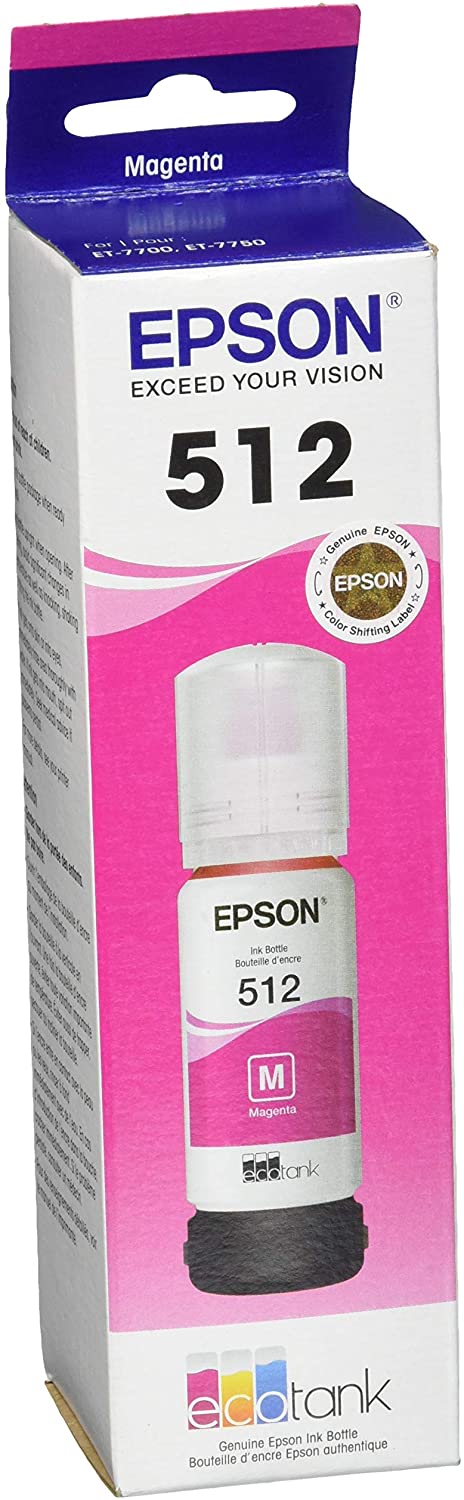 EPSON® T512, Magenta Ink Bottle, T512320-S