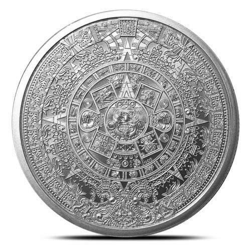 Aztec Calendar Commemorative Coin 999 Fine Silver, 1 oz