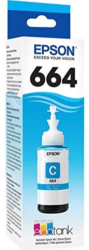 EPSON® 664, Cyan Ink Bottle, T664220-S