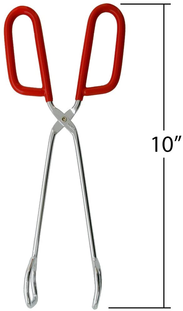 Roots & Branches 10" Kitchen Tongs, Red