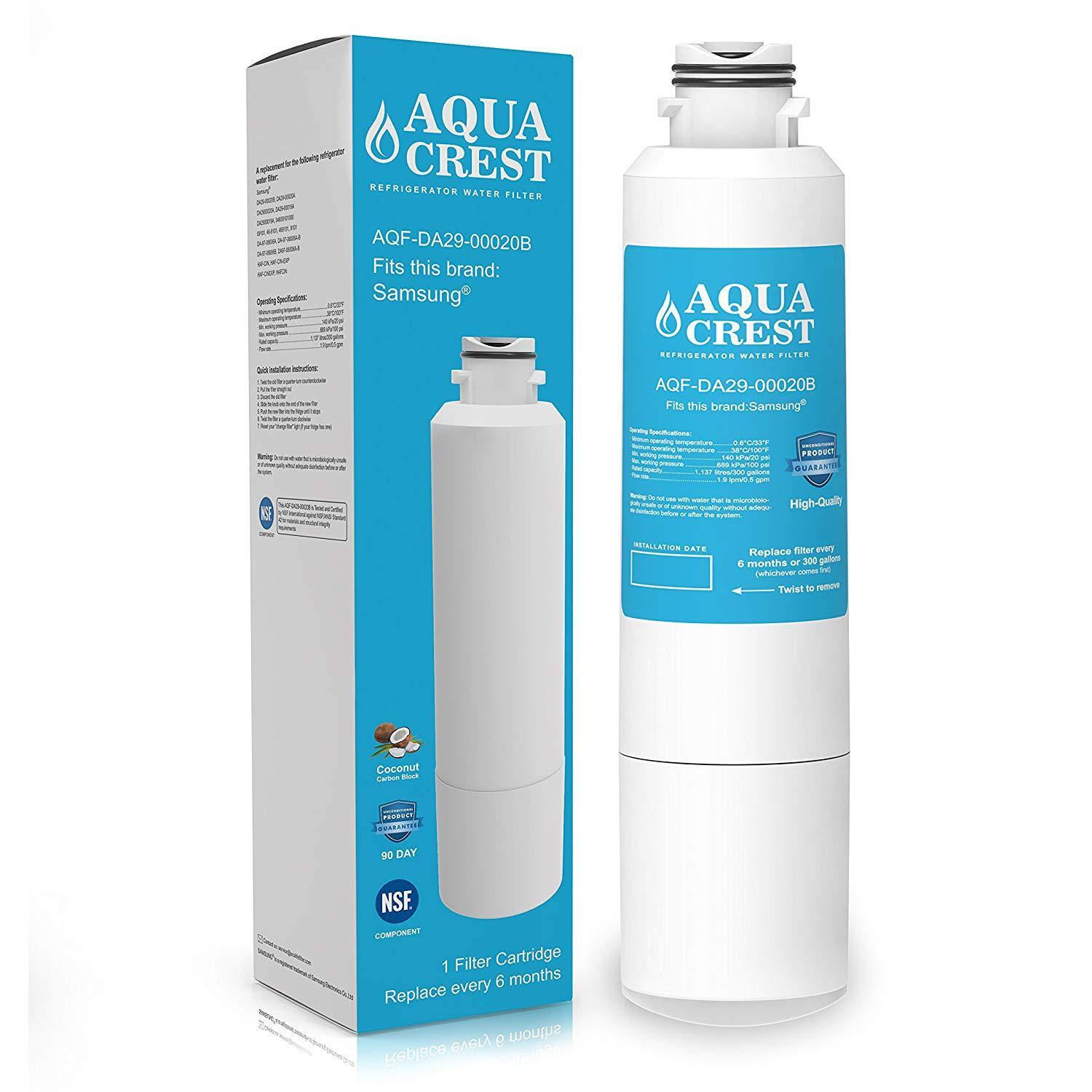 AquaCrest DA29-00020B Refrigerator Water Filter Replacement for Samsung DA29-00020B, DA29-00020A (Pack of 1) - NORTH FIRST PLUS, LLC