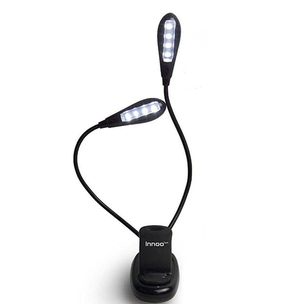Innoo Tech Book Light, Bed Reading Light Led Night Light Rechargednd Version Clip on Music Stand Light Lamp 8 Led Bulbs with 2 Modes Eye Care for Performing - NORTH FIRST PLUS, LLC