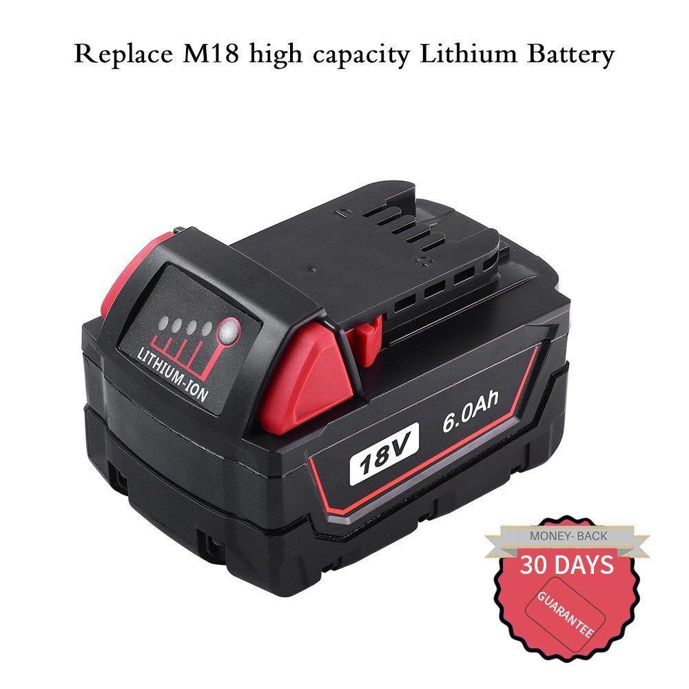 18V 6.0Ah Lithium-ion Replacement Battery for Milwaukee - NORTH FIRST PLUS, LLC