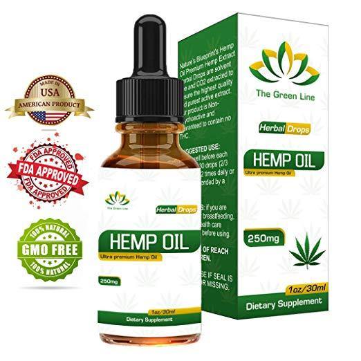 Organic Hemp Seed Oil Drops, 100% Pure Herbal Premium Quality, Dietary Supplement Relief for Pain, Stress, Anxiety and Sleep Deprivation, Promotes Relaxation  General Good Health, Anti-Bacterial - NORTH FIRST PLUS, LLC