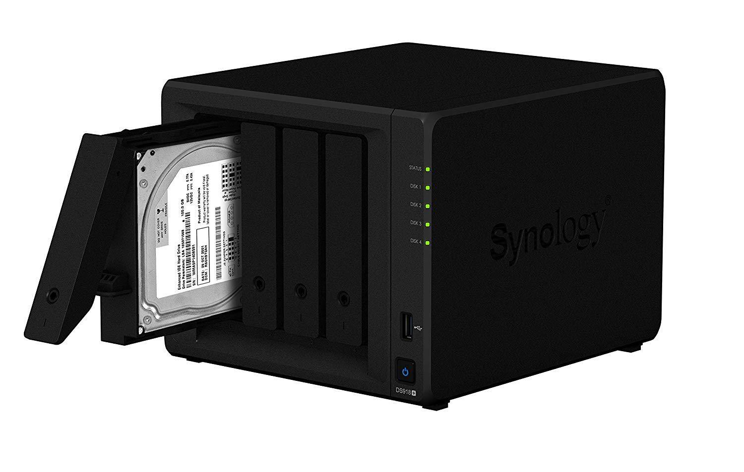 Synology 4 bay NAS DiskStation DS918+ (Diskless) - NORTH FIRST PLUS, LLC