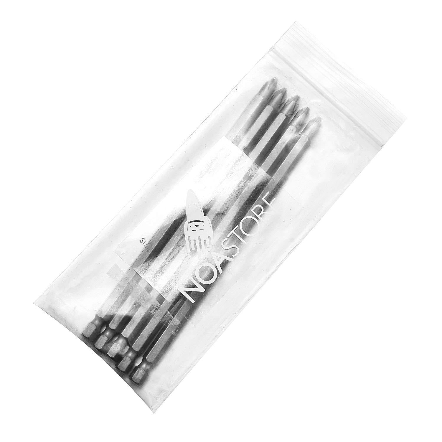 5 pieces #2 X 6" Cord Less Drill Phillips Screwdriver Bit Magnetic Tip Extra Long Set - NORTH FIRST PLUS, LLC