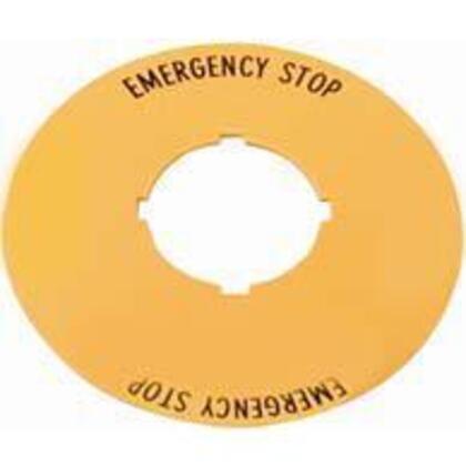 22mm Visual Aid Legend Plate, Yellow, M22