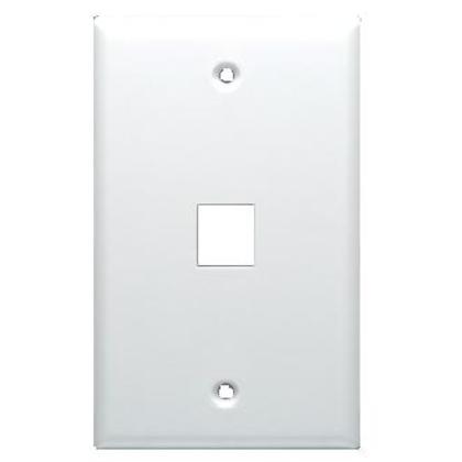 Wallplate, Box Mount, 1-Port, 1-Gang White