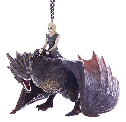 Kurt Adler Game of Thrones Drogon with Daenerys Ornament 5-Inch - NORTH FIRST PLUS, LLC