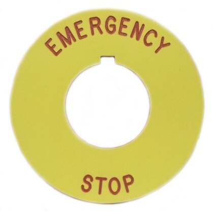 30mm Visual Aid Legend Plate, Yellow