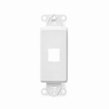 Snap-In Insert with Plate, 1-Port, White