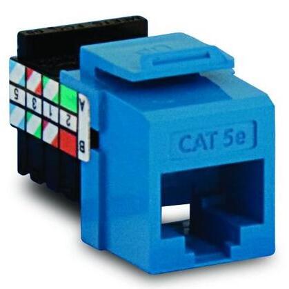 Snap-In Connector, QuickPort, CAT 5e, Blue
