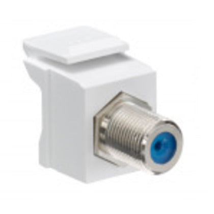 F-Type Adapter, Nickle Plated, White